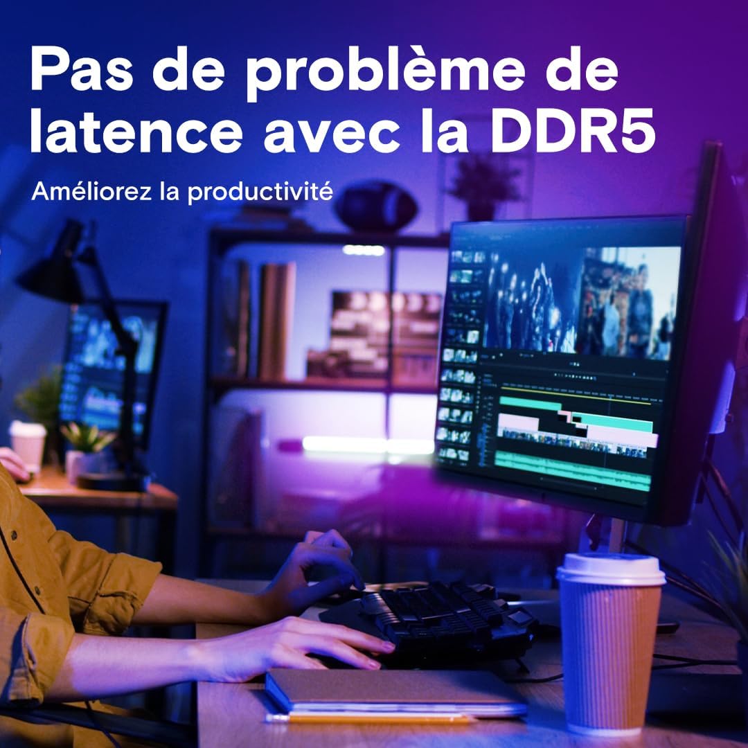 Barrette mémoire 16Go DIMM DDR5 Crucial Classic 5600MHz